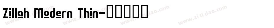 Zillah Modern Thin字体转换